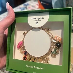 Kate Spade Gold Charm Bracelet with Colorful Accents